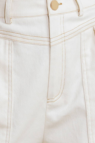 SIMPLY MINE CREAM WOVEN SHORT - By Baano