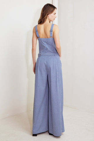 FRESH PETAL BLUE WOVEN JUMPSUIT - By Baano