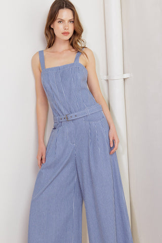 FRESH PETAL BLUE WOVEN JUMPSUIT - By Baano