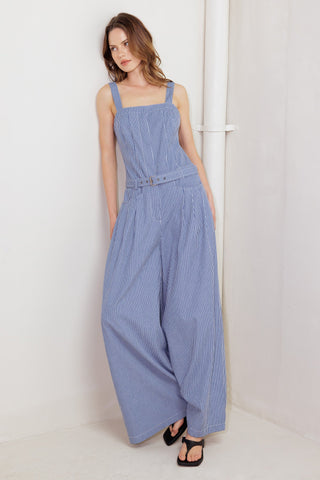 FRESH PETAL BLUE WOVEN JUMPSUIT - By Baano