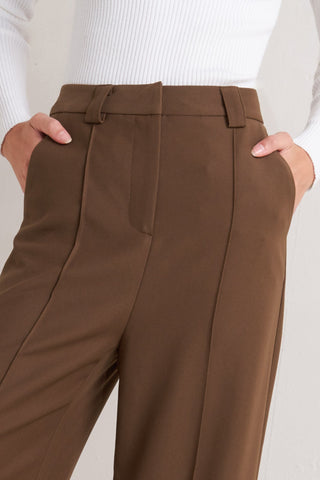 MONDAY FLOW BROWN WOVEN PANTS Flying Tomato