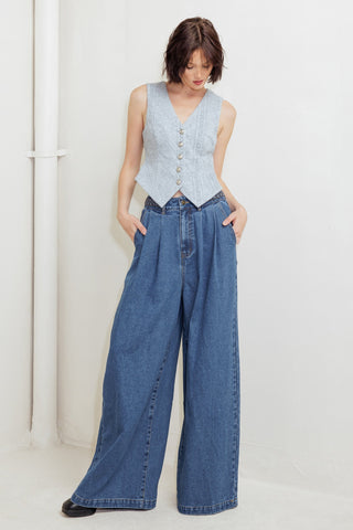 WESTERN RIVET DENIM PANTS - By Baano
