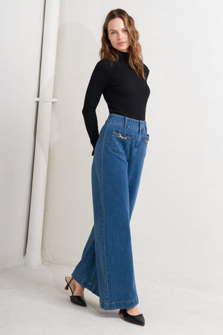 TIMELESS BLUE DENIM PANTS - By Baano