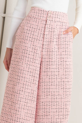 ROSÉ EDGE ENSEMBLE TWEED PANTS