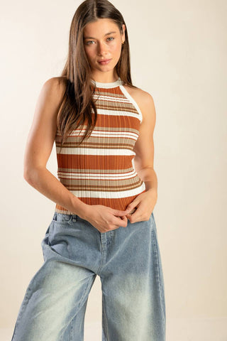 ANYTIME NOW SWEATER KNIT TOP - By Baano