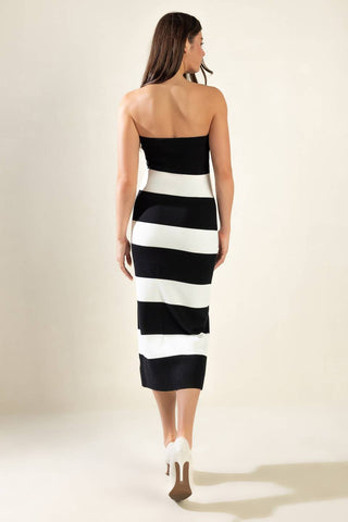 ROMANTIC AFTERNOON SWEATER MIDI TUBE DRESS - By Baano