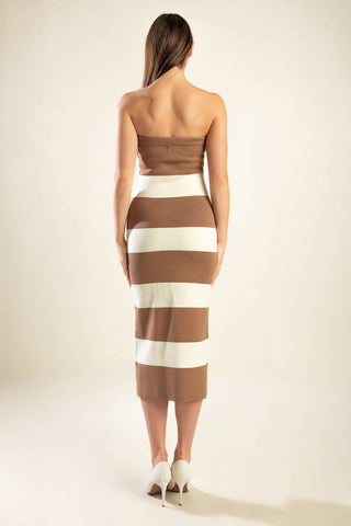 ROMANTIC AFTERNOON SWEATER MIDI TUBE DRESS - By Baano