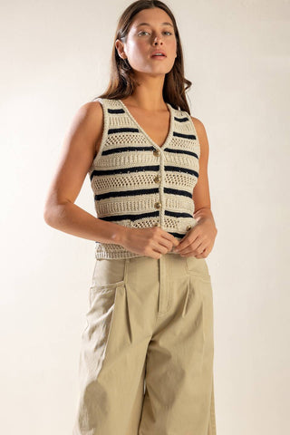 INTO THE NATURAL SWEATER KNIT VEST - By Baano