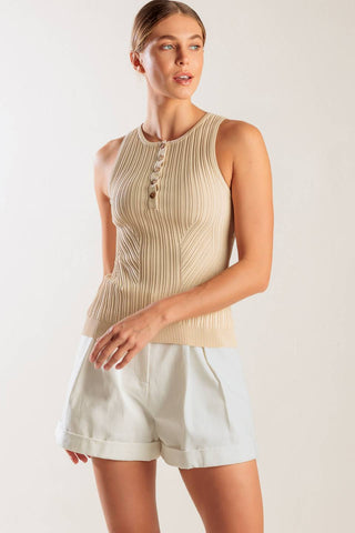 THINKING ABOUT YOU KNIT TANK TOP - By Baano