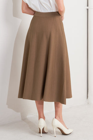 LATTE LANE SWEATER KNIT CIRCLE SKIRT - By Baano