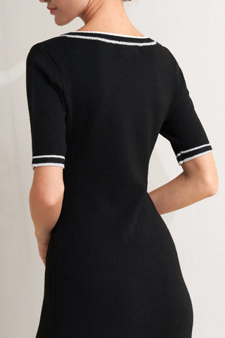 MODERN CLASSIC SWEATER KNIT MIDI DRESS - By Baano