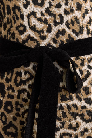 WILD ROMANCE LEOPARD KNIT MIDI DRESS - By Baano