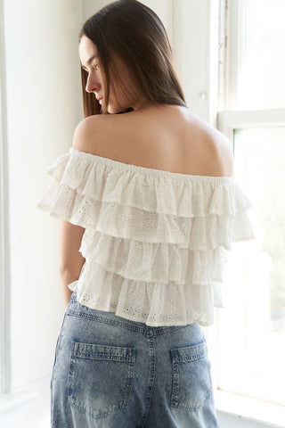 LOVELY EXISTENCE OFF SHOULDER TOP - By Baano