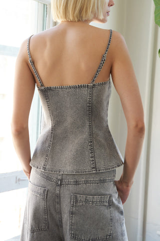 SLEEK ESSENCE DENIM TOP - By Baano