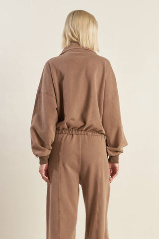 DELIGHTFUL DRAPE FRENCH TERRY SWEATSHIRT - By Baano