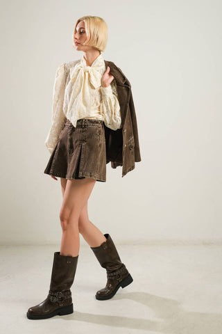 PATRIOTIC PRINCESS WOVEN LACE TOP - By Baano