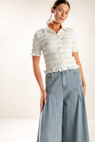 PICNIC AT SUNSET WOVEN TOP - By Baano