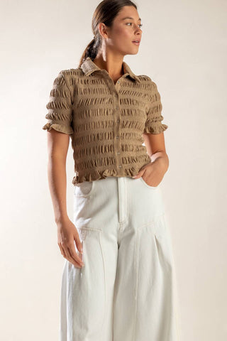 PICNIC AT SUNSET WOVEN TOP - By Baano