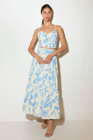 URBAN CHARM WOVEN CAMI TOP AND SKIRT SET - By Baano