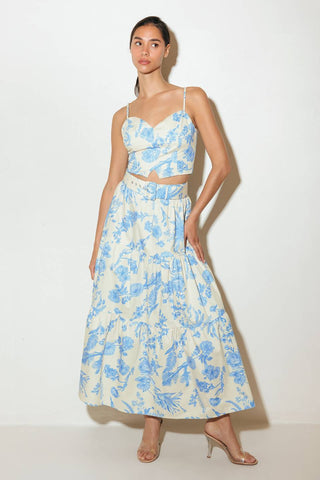 URBAN CHARM WOVEN CAMI TOP AND SKIRT SET - By Baano