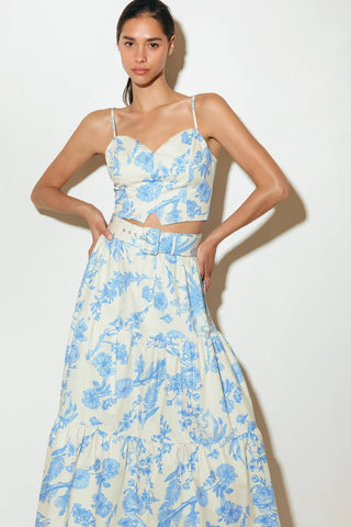 URBAN CHARM WOVEN CAMI TOP AND SKIRT SET - By Baano