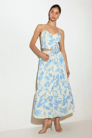 URBAN CHARM WOVEN CAMI TOP AND SKIRT SET - By Baano