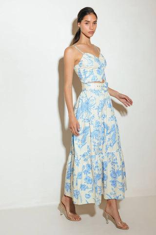 URBAN CHARM WOVEN CAMI TOP AND SKIRT SET - By Baano