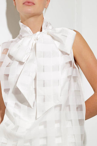 LIVE FOR US WHITE WOVEN ORGANZA TOP - By Baano