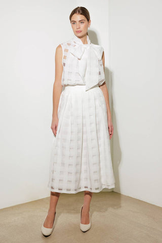 LIVE FOR US WHITE WOVEN ORGANZA TOP - By Baano