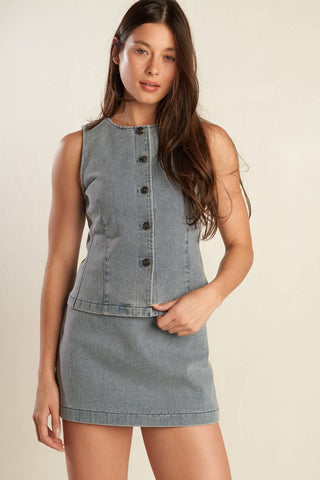 DAISY DATE DENIM VEST - By Baano