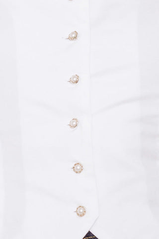 NEVER ORDINARY WHITE WOVEN TOP - By Baano
