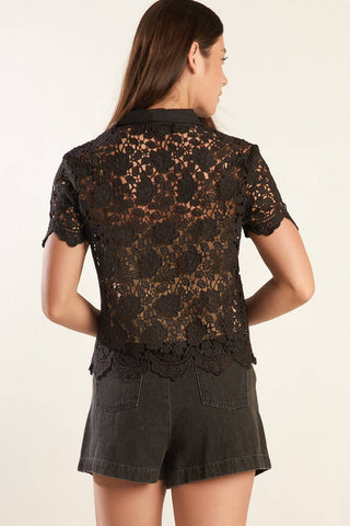 DREAM OF THE FLEET WOVEN LACE TOP - By Baano