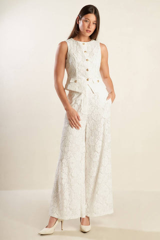 THINK LATER WOVEN LACE VEST - By Baano