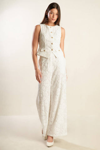 THINK LATER WOVEN LACE VEST - By Baano