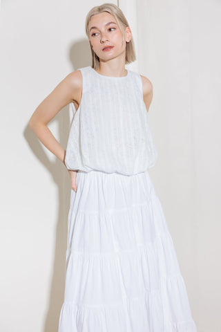 TIMELESS WITH EDGE WOVEN LACE TOP - By Baano