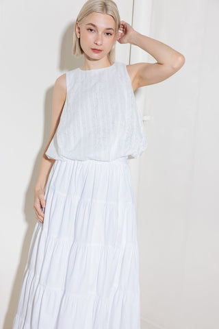 TIMELESS WITH EDGE WOVEN LACE TOP - By Baano