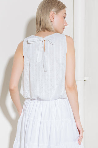 TIMELESS WITH EDGE WOVEN LACE TOP - By Baano