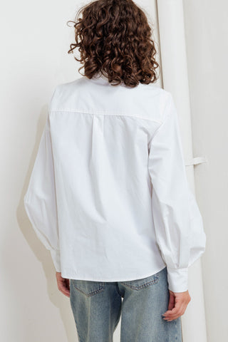 WHITE NOISE SOLID WOVEN TOP - By Baano