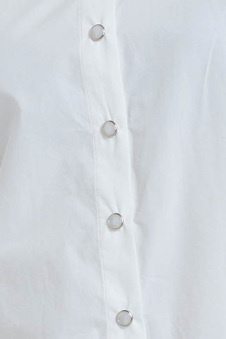 WHITE NOISE SOLID WOVEN TOP - By Baano