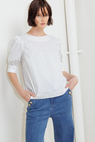COCOON HOUR WHITE WOVEN TOP - By Baano