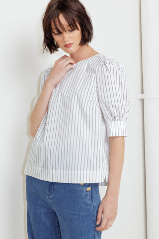 COCOON HOUR WHITE WOVEN TOP - By Baano