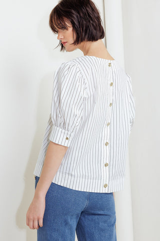 COCOON HOUR WHITE WOVEN TOP - By Baano
