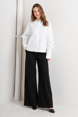 CRYSTAL TOUCH WOVEN SHIRT - By Baano