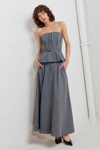 TIMELESS LOOK WOVEN TUBE TOP - By Baano