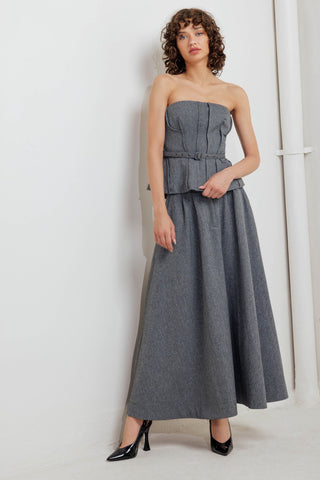 TIMELESS LOOK WOVEN TUBE TOP - By Baano