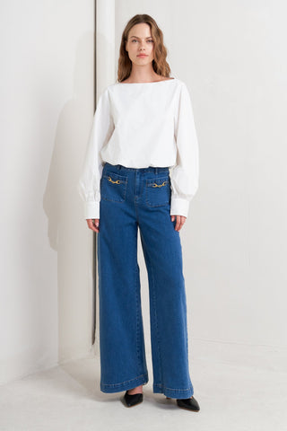 LAUREN TOUCH WOVEN TOP - By Baano