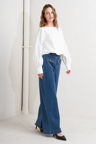 LAUREN TOUCH WOVEN TOP - By Baano