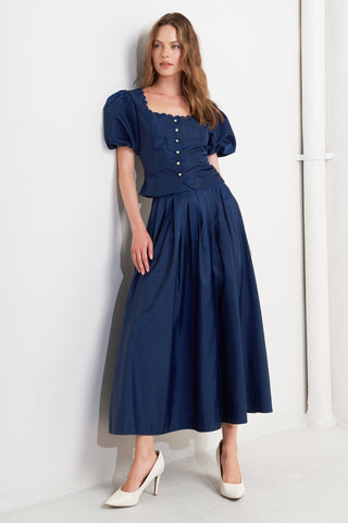 SCALLOP KISS WOVEN TOP - By Baano