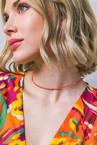 BOHO FLEX RED CHOKER - By Baano