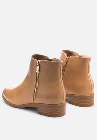 Ankle Boots In Tan